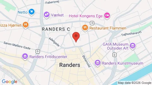 Lejligheder til salg i Randers C - kort over placeringen