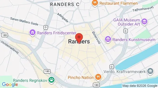 Lejligheder til salg i Randers C - kort over placeringen