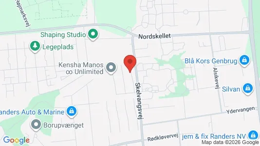 Lejligheder til salg i Randers NV - kort over placeringen