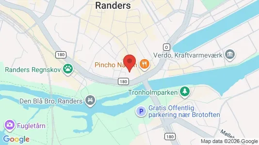 Lejligheder til salg i Randers C - kort over placeringen
