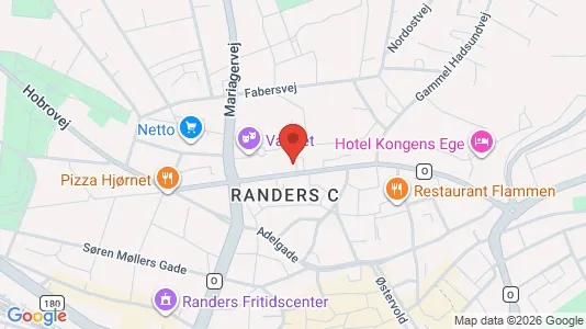 Lejligheder til salg i Randers C - kort over placeringen