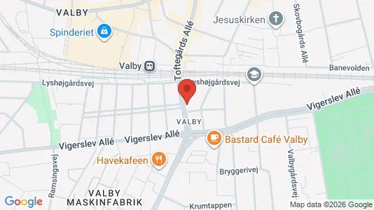 Lejligheder til salg i Valby - kort over placeringen