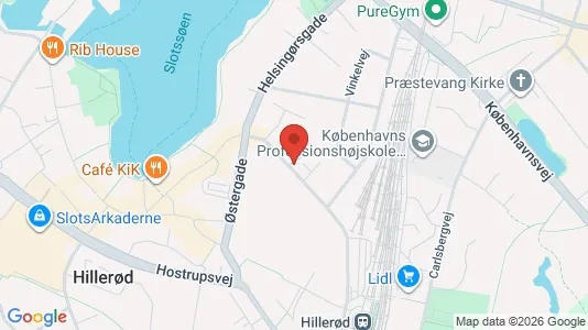Lejligheder til salg i Hillerød - kort over placeringen