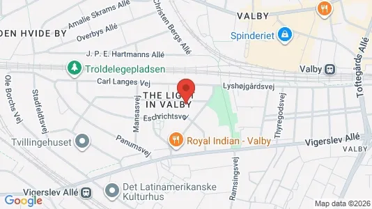 Lejligheder til salg i Valby - kort over placeringen