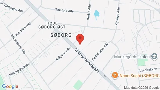 Lejligheder til salg i Søborg - kort over placeringen