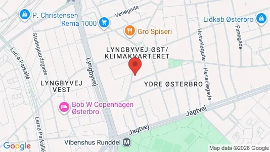 Lejligheder til salg i Østerbro - kort over placeringen
