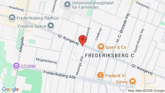 Lejligheder til salg i Frederiksberg C - kort over placeringen