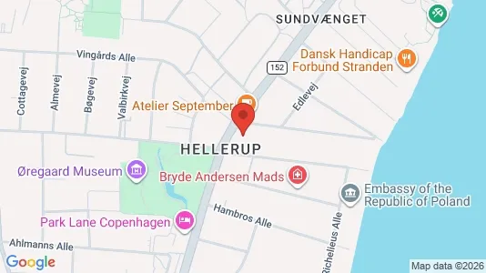 Lejligheder til salg i Hellerup - kort over placeringen