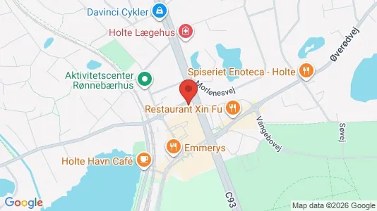 Lejligheder til salg i Holte - kort over placeringen
