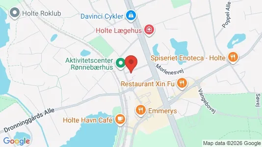 Lejligheder til salg i Holte - kort over placeringen