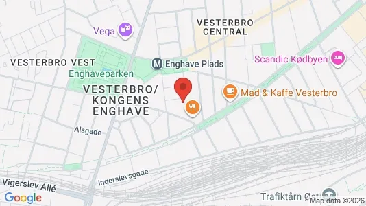 Lejligheder til salg i Vesterbro - kort over placeringen