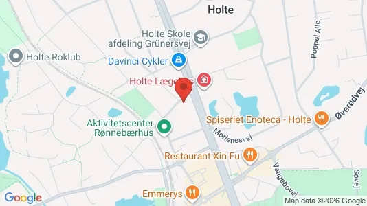 Lejligheder til salg i Holte - kort over placeringen