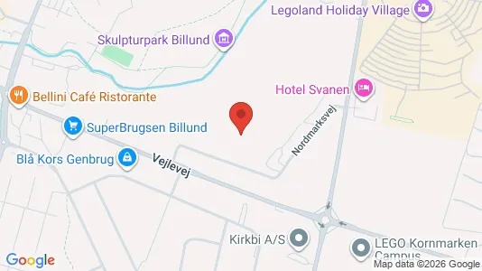 Lejligheder til salg i Billund - kort over placeringen
