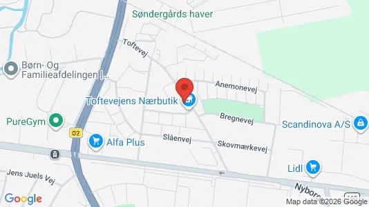 Lejligheder til salg i Odense SØ - kort over placeringen