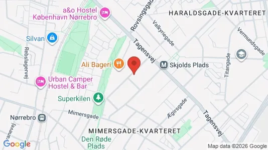 Lejligheder til salg i Nørrebro - kort over placeringen