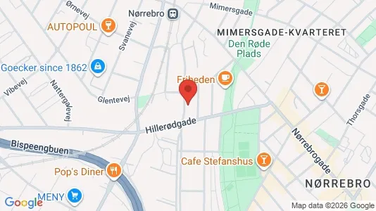 Lejligheder til salg i Nørrebro - kort over placeringen