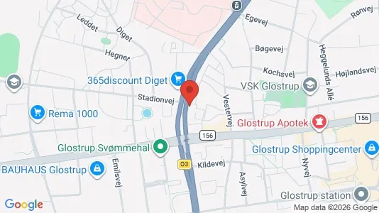 Lejligheder til salg i Glostrup - kort over placeringen