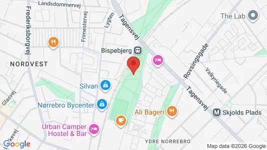 Lejligheder til salg i Nørrebro - kort over placeringen