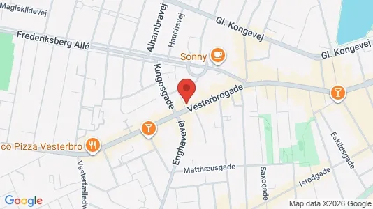 Lejligheder til salg i Vesterbro - kort over placeringen