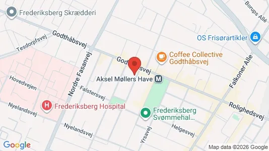 Lejligheder til salg i Frederiksberg - kort over placeringen
