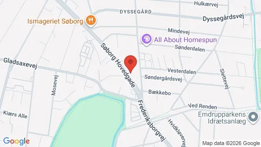 Lejligheder til salg i Dyssegård - kort over placeringen
