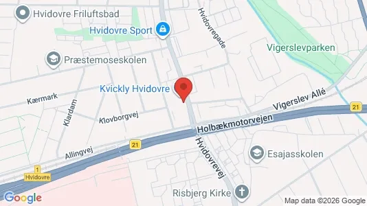 Lejligheder til salg i Hvidovre - kort over placeringen
