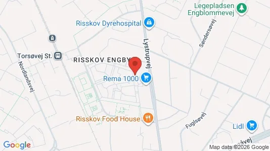 Lejligheder til salg i Risskov - kort over placeringen