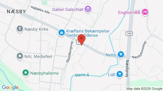 Lejligheder til salg i Odense N - kort over placeringen