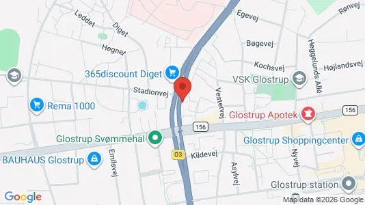 Lejligheder til salg i Glostrup - kort over placeringen
