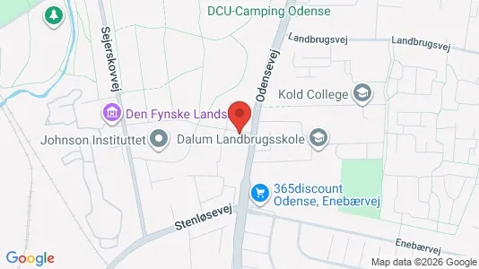 Lejligheder til salg i Odense S - kort over placeringen
