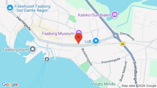 Lejligheder til salg i Faaborg - kort over placeringen