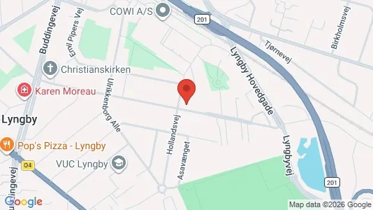 Lejligheder til salg i Kongens Lyngby - kort over placeringen