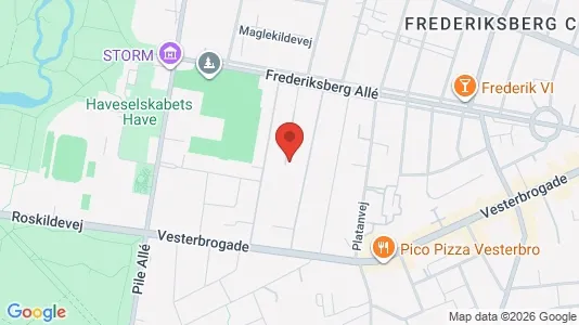 Lejligheder til salg i Frederiksberg C - kort over placeringen