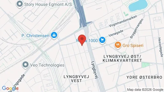 Lejligheder til salg i Østerbro - kort over placeringen