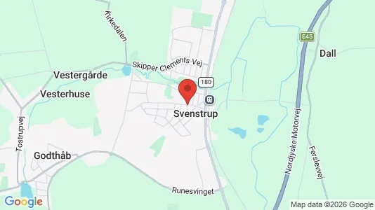 Lejligheder til leje i Svenstrup J - kort over placeringen