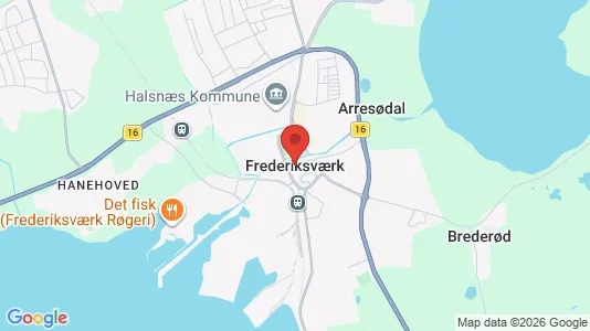 Lejligheder til leje i Frederiksværk - kort over placeringen
