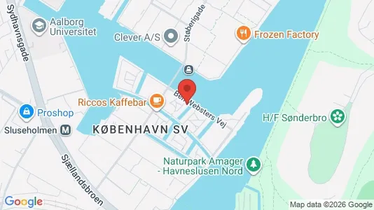 Lejligheder til salg i København SV - kort over placeringen
