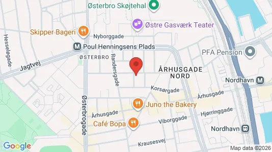 Lejligheder til salg i Østerbro - kort over placeringen