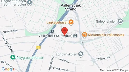 Lejligheder til leje i Vallensbæk Strand - kort over placeringen