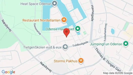 Lejligheder til leje i Odense C - kort over placeringen