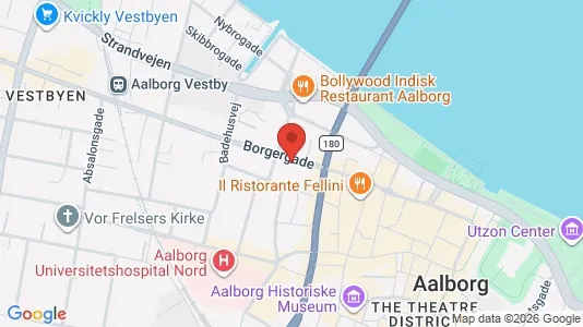 Lejligheder til leje i Aalborg Centrum - kort over placeringen