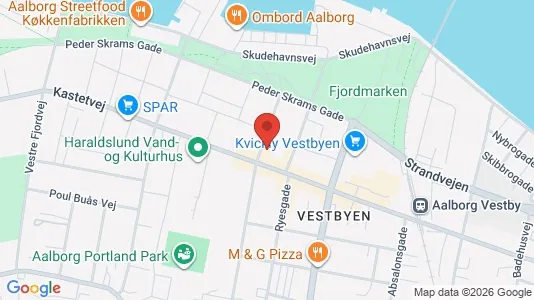 Lejligheder til leje i Aalborg Centrum - kort over placeringen