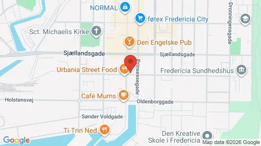 Lejligheder til leje i Fredericia - kort over placeringen