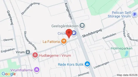 Lejligheder til salg i Virum - kort over placeringen