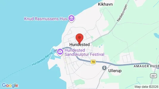 Lejligheder til salg i Hundested - kort over placeringen