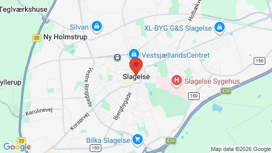 Lejligheder til salg i Slagelse - kort over placeringen