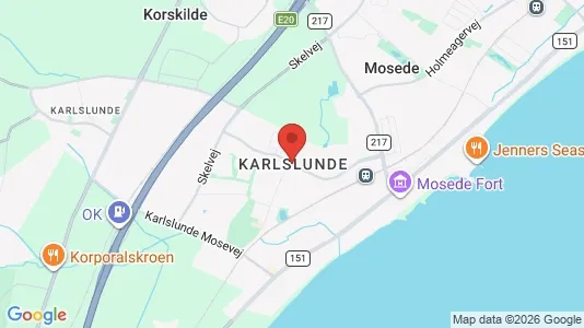Lejligheder til salg i Karlslunde - kort over placeringen