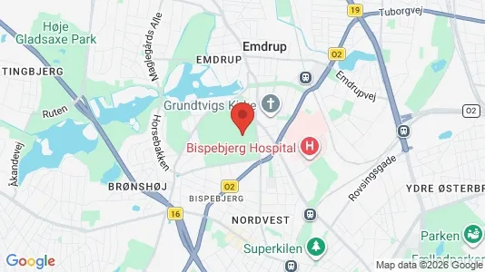 Lejligheder til salg i København NV - kort over placeringen